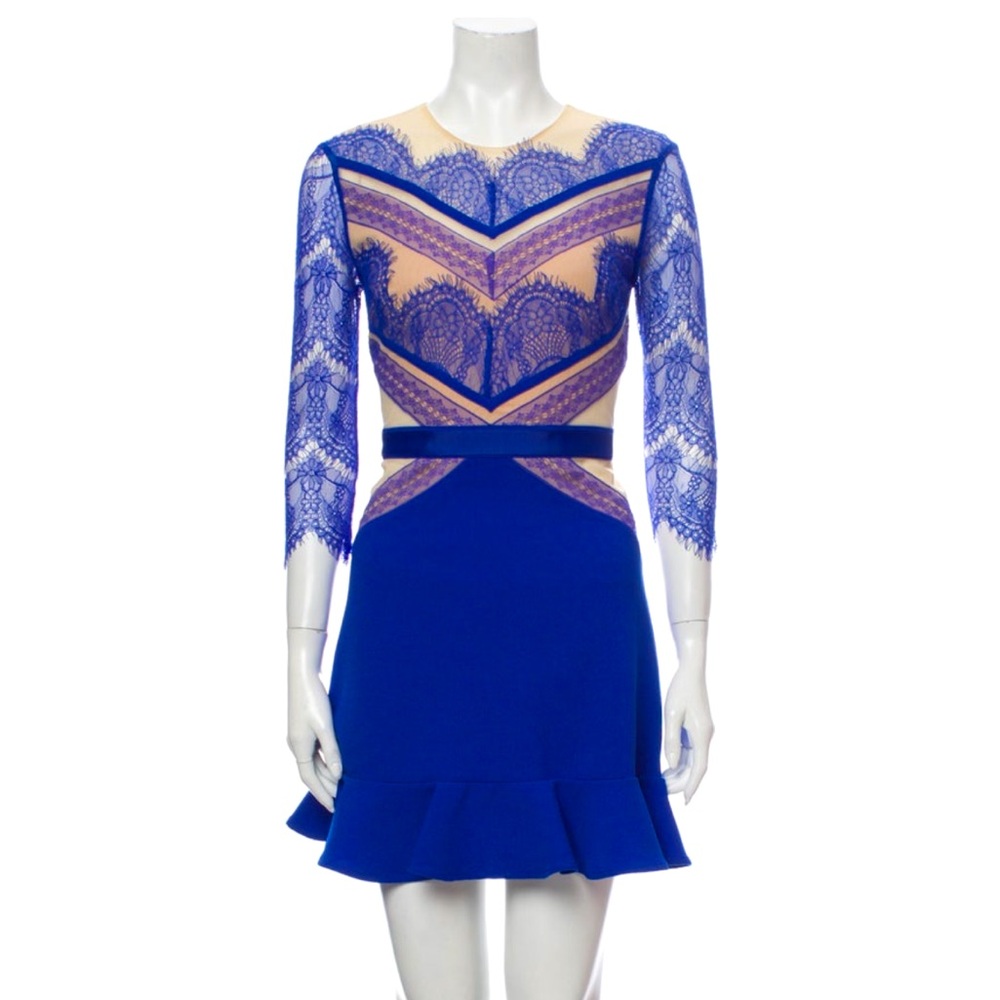 Lace Pattern Mini Dress